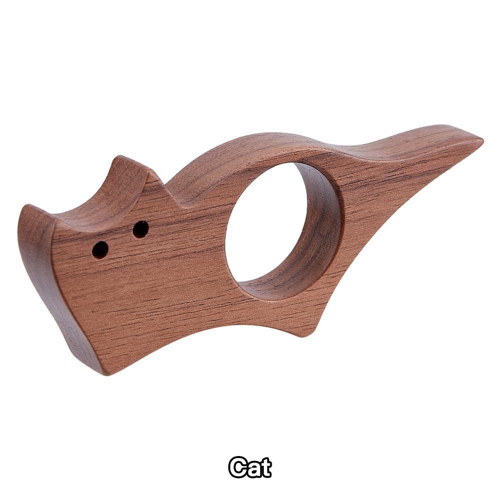 

Natural Wooden Cat Dog Thumb Bookmark Portable One-handed Book Page Holder for Reading Study Supplies Cat