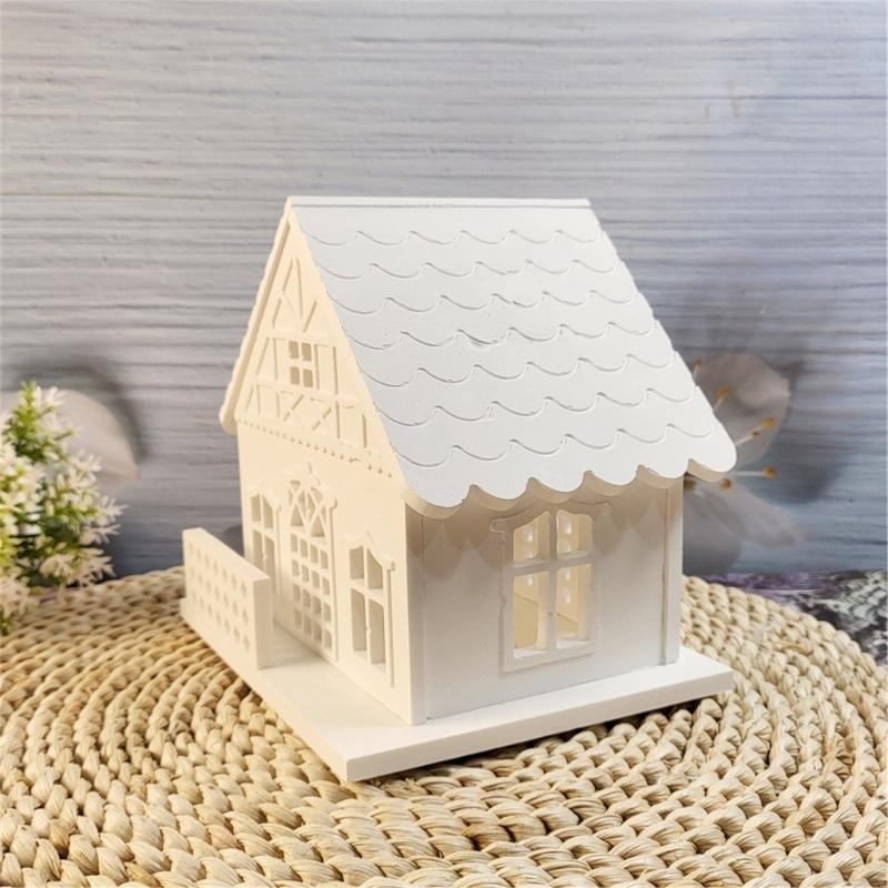 Kreative Gips-Wohndekorationen Silikonform Flexible Silikon-Zaunhausform für künstlerische Zement- und Harz-Bastelarbeiten