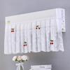 Lace Embroidery Flower Curtain Windproof Dust-Proof Hanging Cover Anti-Direct Blowing Air Conditioning Curtain Bedroom Decor