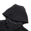 Li Ning Wow Wade Series Water-Resistant Comfortable Casual Hooded Zipper Letter Print Fleece Windbreaker Men Outerwear Black AFDU225-1