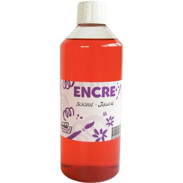 Encre à dessiner - OZ INTERNATIONAL - 500 ml - Jaune - Transparente et intense