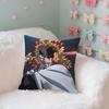 Cool K-Kyoujurou Rengoku Case Plush Fabric Soft Pillowcase Double Sided Print Cushion Cover Household Gifts