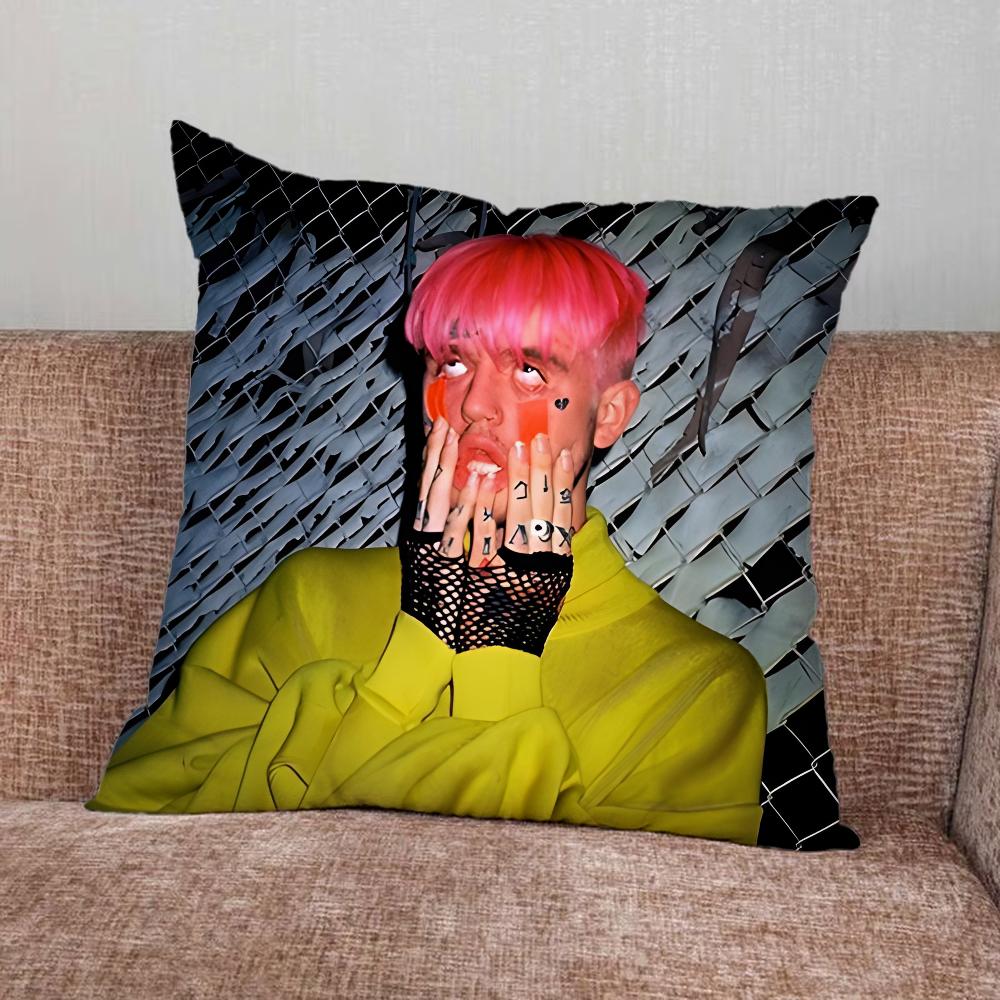 L-Lil Peep Cry Baby Pillow Case For Home Bedroom Car Office Decoration Living Room Sofa Cushion Cover Suitable