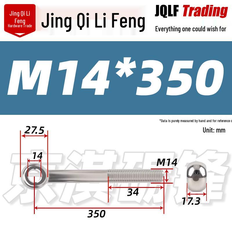 Stainless Steel GB798 Eye Bolt, Full Series M5-M16