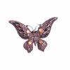Styl Retro Broszka Motyl Kolorowy Kryształ Wykwintny Wzór Broszka z Diamentami Metalowy Owad Luksusowa Wielokolorowa Broszka Kryształowa
