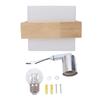 Modern Wooden Wall Sconce Indoor Wall Light Fixture Glass Lampshade for Home Decor Living Room Bedroom Hallway Corridor
