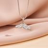 Mermaid Tail Fish White Fishtail Crystal 925 Sterling Silver Clavicle Chain Pendant Necklaces