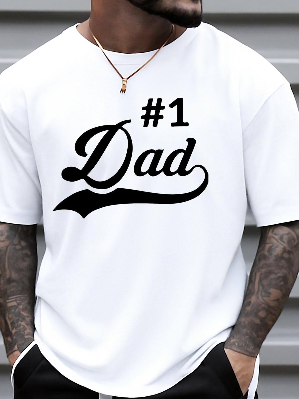 #1 Dad Graphic T-Shirt Best Dad Ever Father’s Day Gift Funny Dad Tee XXL