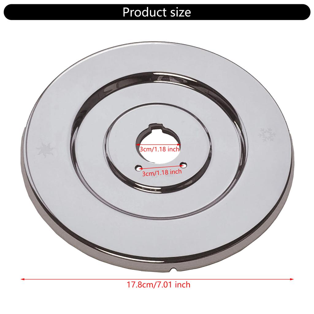 Sturdy Stainless Steel Shower Handle Cover Plate for Handle Tub Faucets Accessory With Chateau Replacement Parts