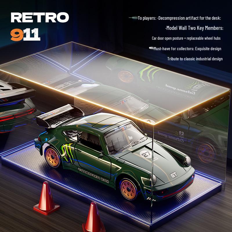 1:43 Alloy Drift RC Car - Gyroscope, Double Doors, 2.4G Remote Control, Full Throttle & Steering, Lights