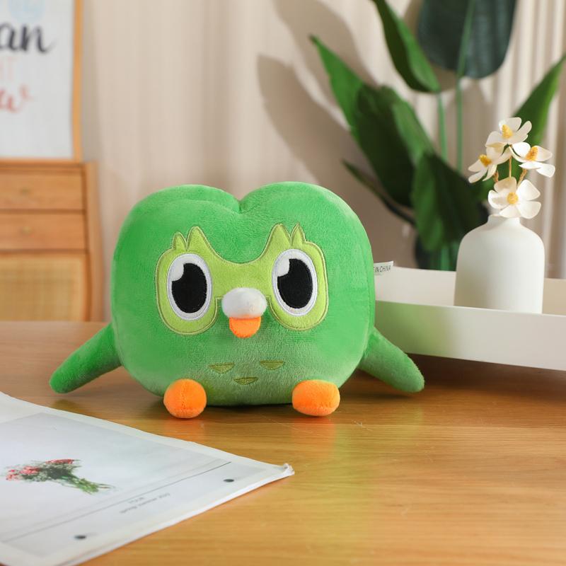 Mini Grünes Herz Eule Plüschtier Flauschiger Vogel Stofftier Puppe Schreibtisch Regal Dekoration Feiertags Kleine Geschenke. 27cm