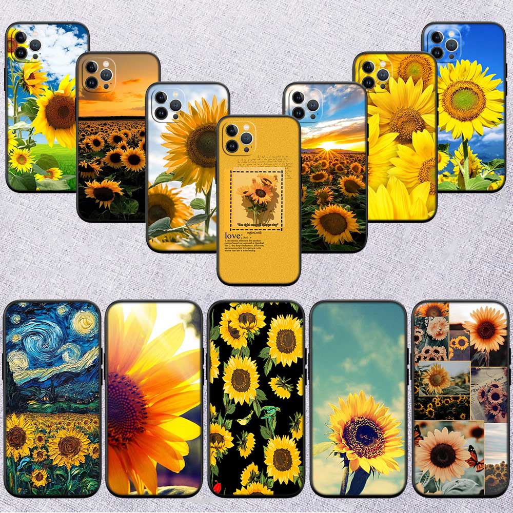 UP47 Sunflower Flower Phone Case for Samsung Galaxy S20 S21 S22 Ultra FE + Plus A21S A22 A24 A25 A26 A30 A30S A31