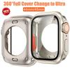 Change To Ultra 360 Full Protector Case for Apple Watch 45mm 44mm Tempered Glass Screen Protector for IWatch Series 11 10 876 SE