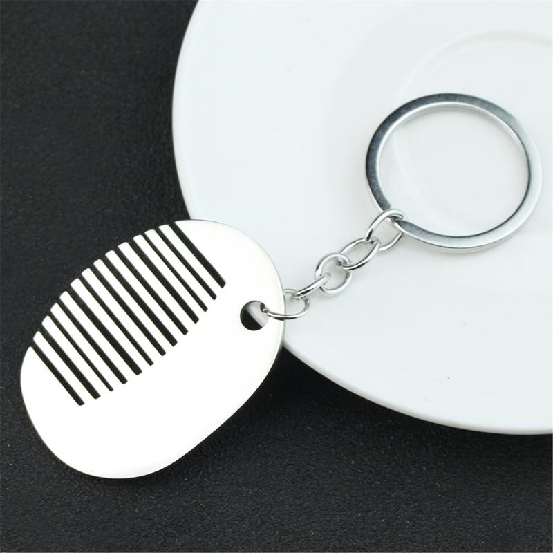 Hip Hop Style Keyring Titaniums Comb Pendant Keychain Edgy  Hair Styling Accessory for Fashion Women and Trendsetters