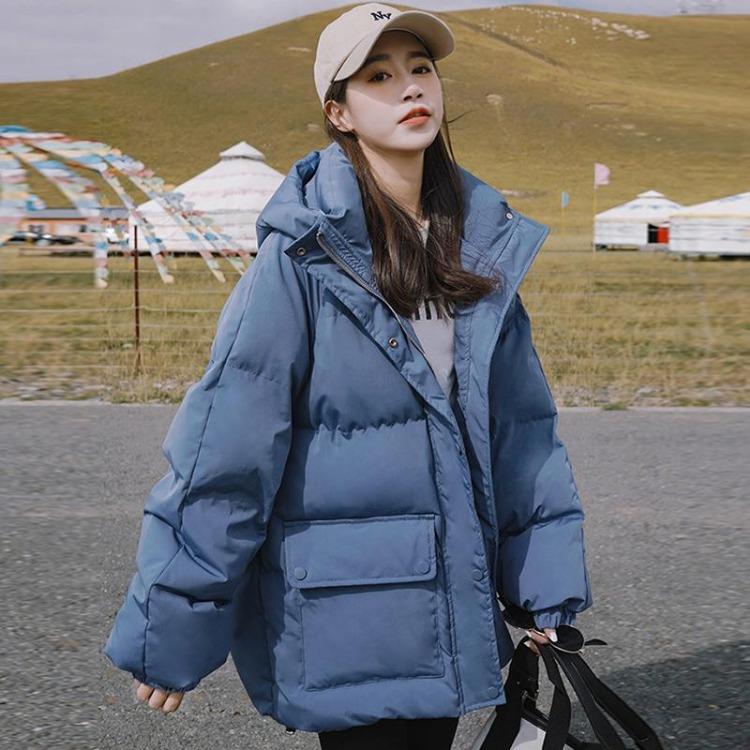 Oversized Winter Down Coat Women Hooded Warm Thicken Streetwear Jackets Cotton Bread