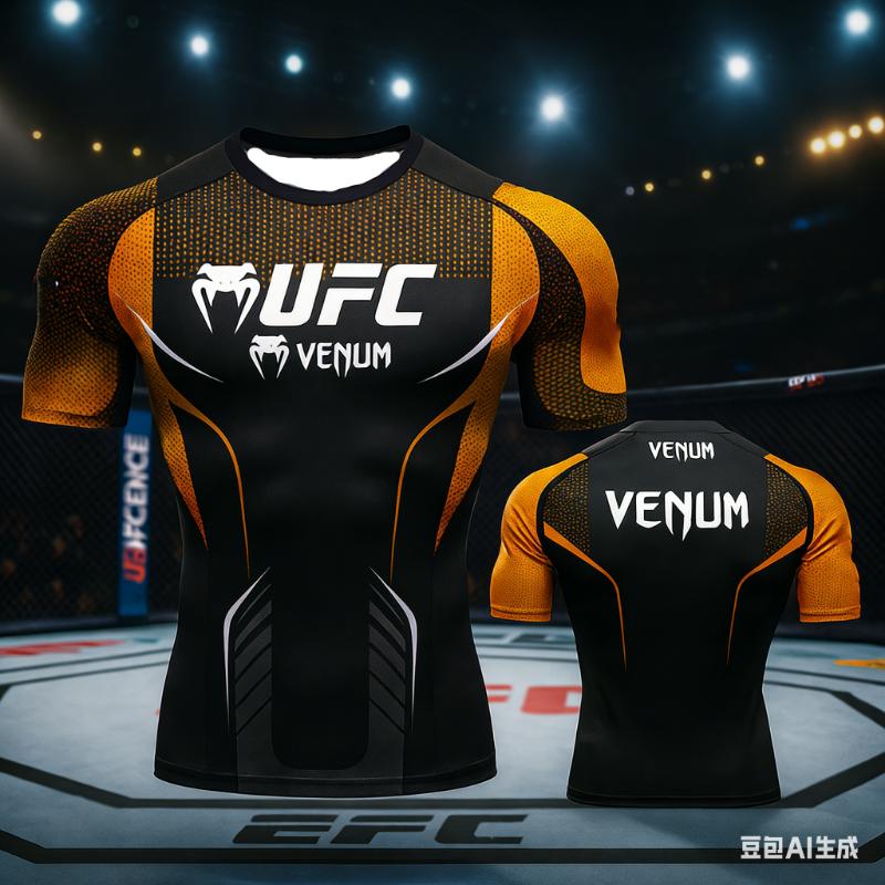 2026 Neues Heißverkauf UFC Boxkampf T-Shirt Sommer Lässig Atmungsaktiv Sport Übergröße Schnelltrocknend Kurzarm