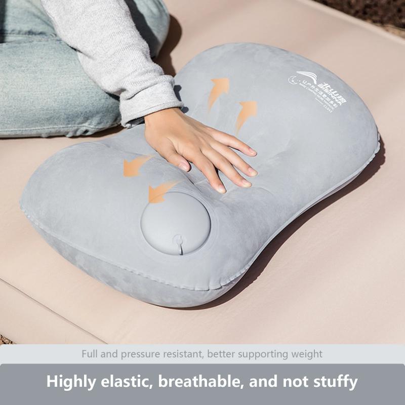 Camping Inflatable Pillow Portable Ultralight Travel Hiking Air Sleeping Pillow for Neck and Lumbar Support