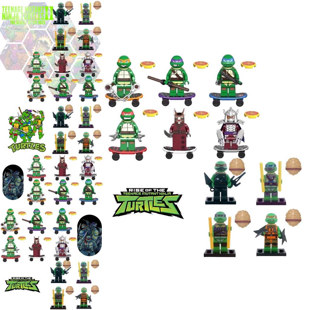 Ksz 723 Ninja Turtles Dafengqi Novelty Miniature Building Blocks Toy Abs Plastic Diy Export Type