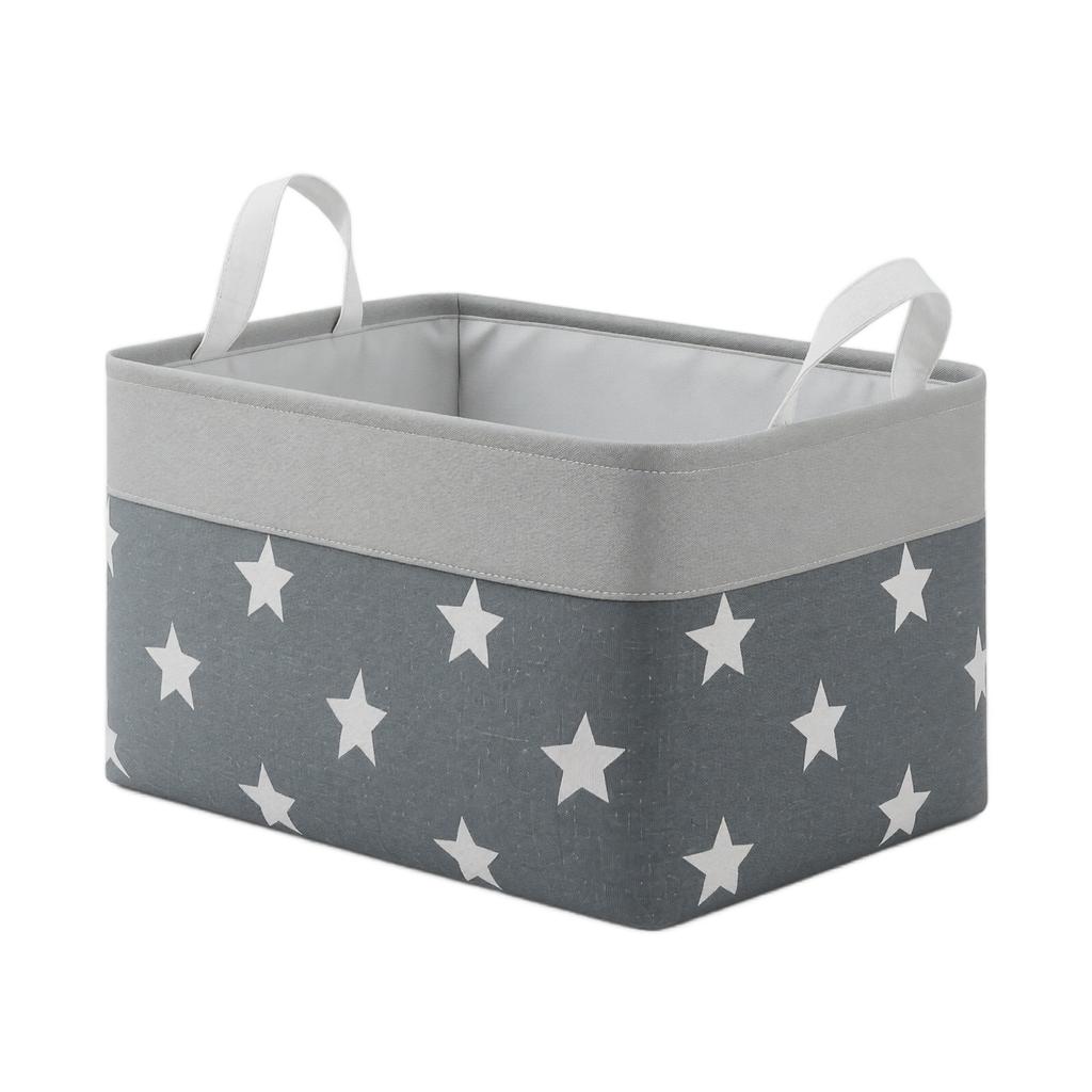Foldable Fabric Storage Basket Medium Size 35x25x20cm with Handles for Organizing Household Items Durable and Lightweight Design