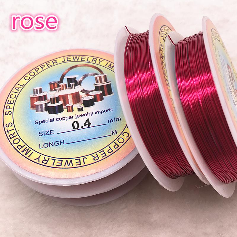 New 0.3/0.4mm Colorful Copper Wires Beading Wire for Jewelry Making DIY Handmade Accessories