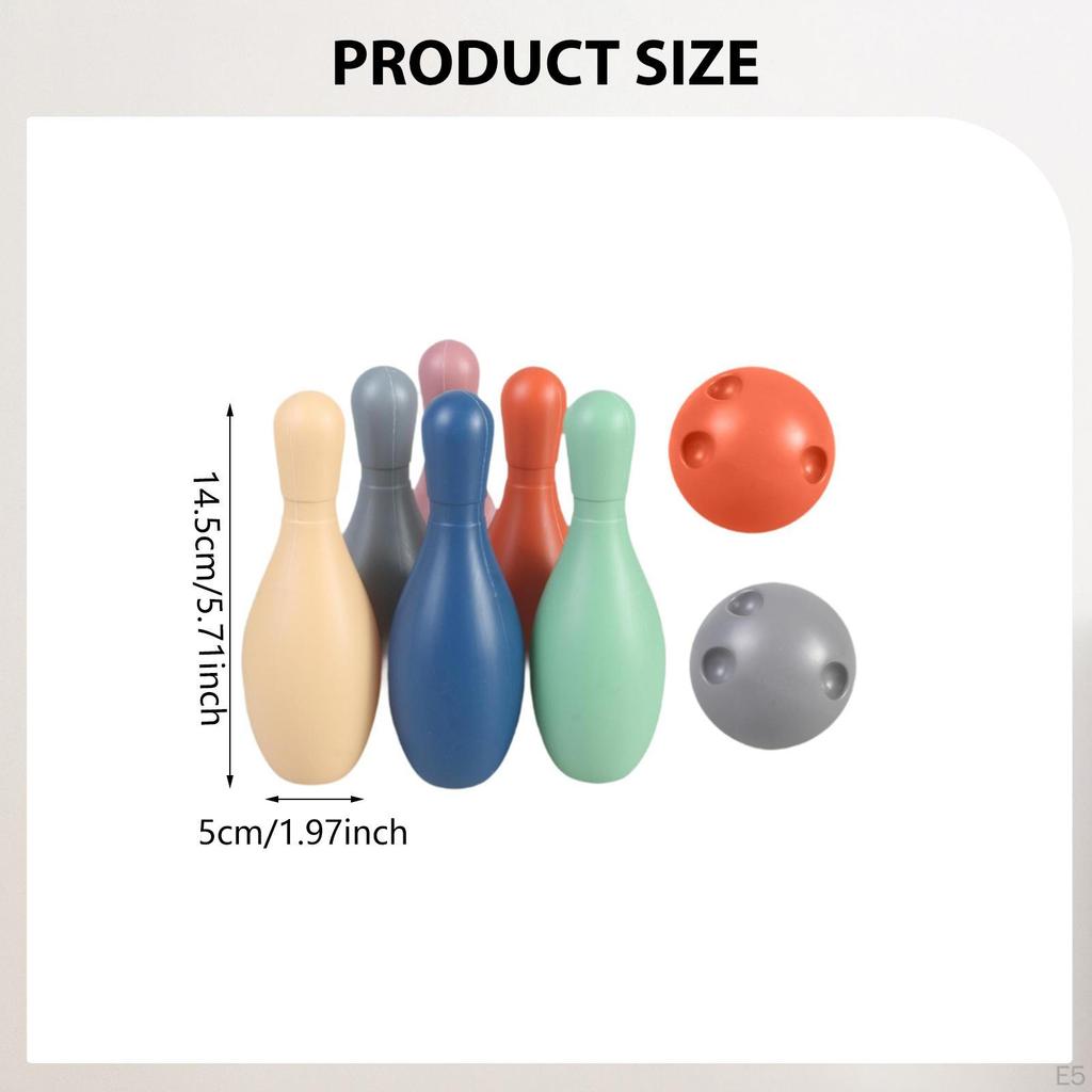 Bowling Game Set for Children, Suitable Indoor And Outdoor Use, with 6 Pins . This