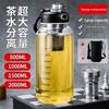 ZISIZ Large Capacity Glass Tea Infuser Bottle