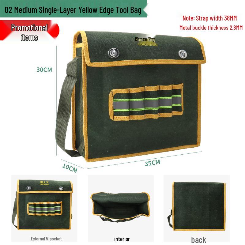 Multifunctional Electrician Canvas Tool Bag - Wear-resistant, Thickened, Shoulder/Crossbody