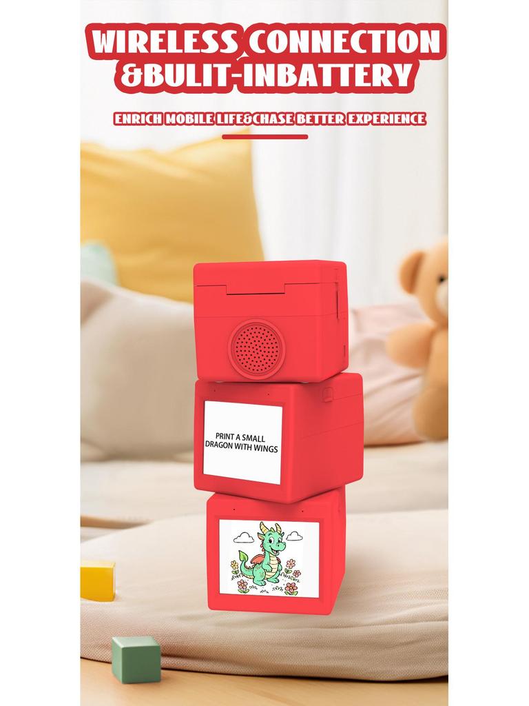 2.8-inch AI Smart Voice Mini Thermal Printer for Kids