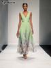 New Summer Sexy V-Neck Chiffon Printed Dress