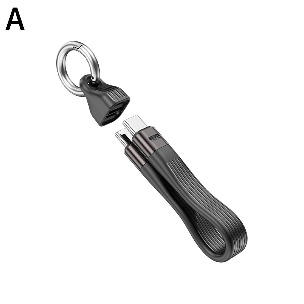 Keychain PD240W USB4 40Gbps FPC Data Cable USB C To Type C Cable For iPhone 15 16 Thunderbolt 3 8K@60Hz USB C Cable Fast Charge