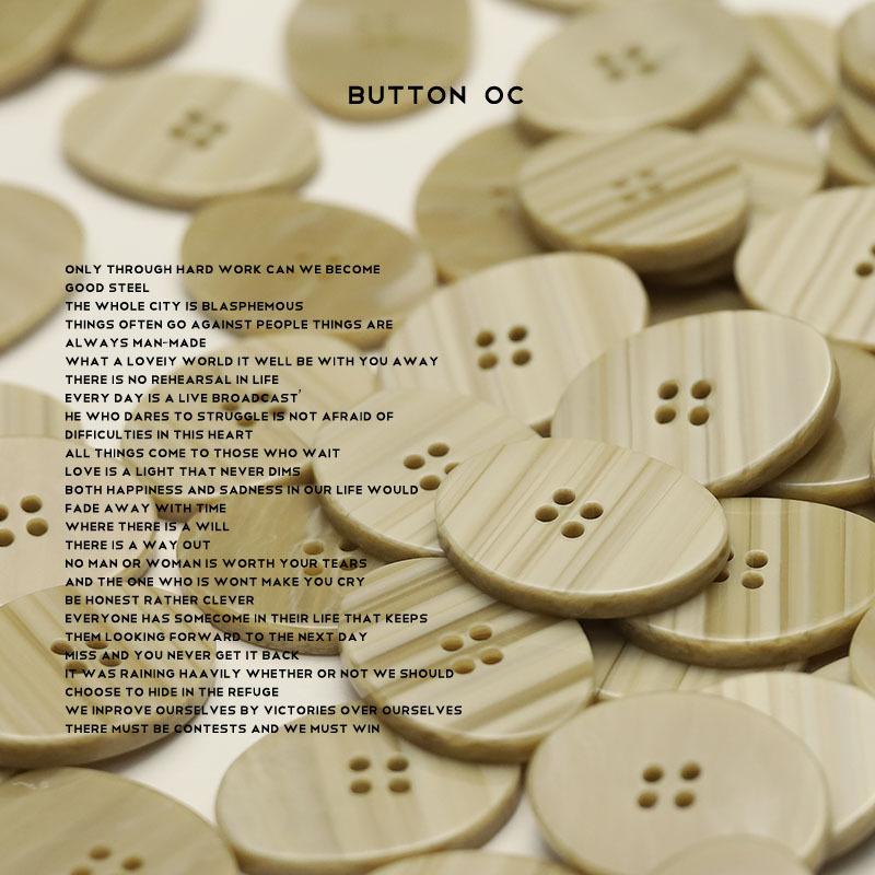 Four-Eye Oval Wood Grain Resin Button Women'S Coat Coat Button Double-Sided Woolen Clothing Button