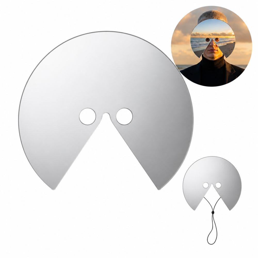 Full Face Visual Illusion Prop Wearable Reflective Mask Acrylic Mirror Mask Adult Costume Party