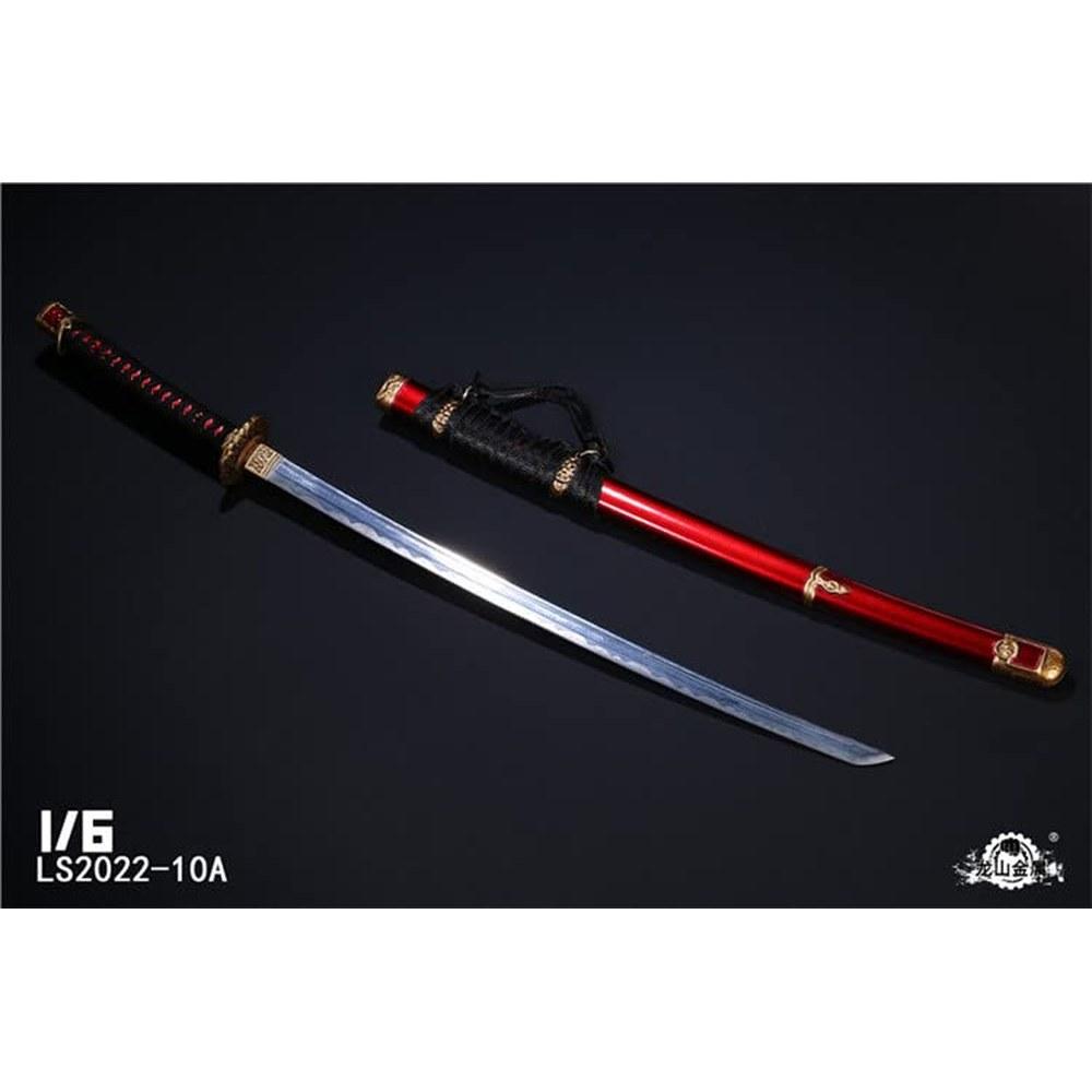 TOYBARJAPAN Ryuzan Heavy Industries LOGSHANJINSHU LS2022-10 Metal Samurai Sword Katana Tachi Matte Finish Red 2024 Shipment