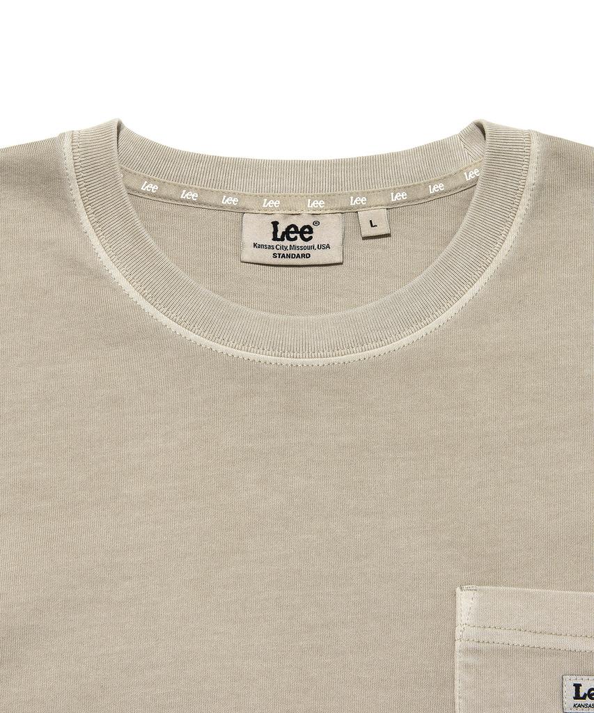 LEE Dyed Label Long Sleeve T-Shirt Pigment Gray