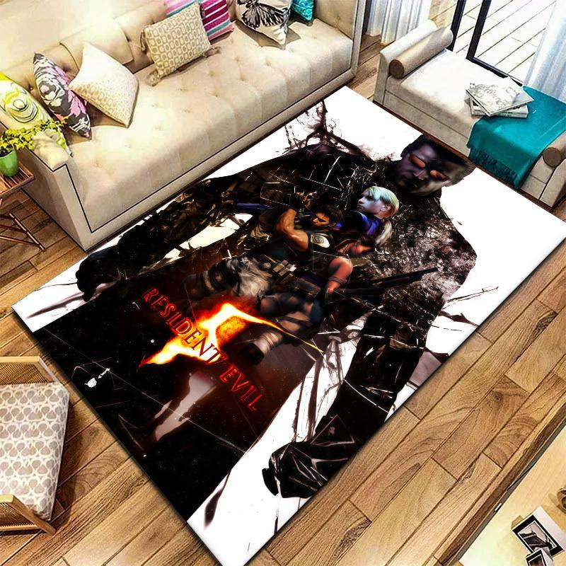 Resident Evil Carpet Rug for Living Room Bedroom Home Sofa Decoration,Kids play Nonslip Floor Mat