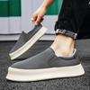Fashion Man Shoe Korean Style Green Solid Color Thick Platform Sneakers 2025 Trend Fashion Luxury Sale Vulcanize On Casual Shoes for Men