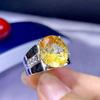 Citrine Oval Cut Gemstone With 925 Sterling Silver Ring For Men's #283 JL375732339953