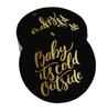 Inkdotpot Real Gold Foil Baby It's Cold Outside Baby Shower Tags Favor Hang Paper Tags 100