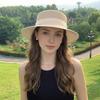 UV Protection Sun Hats Wide Brim Beach Hats French Elegant Holiday Straw Hat