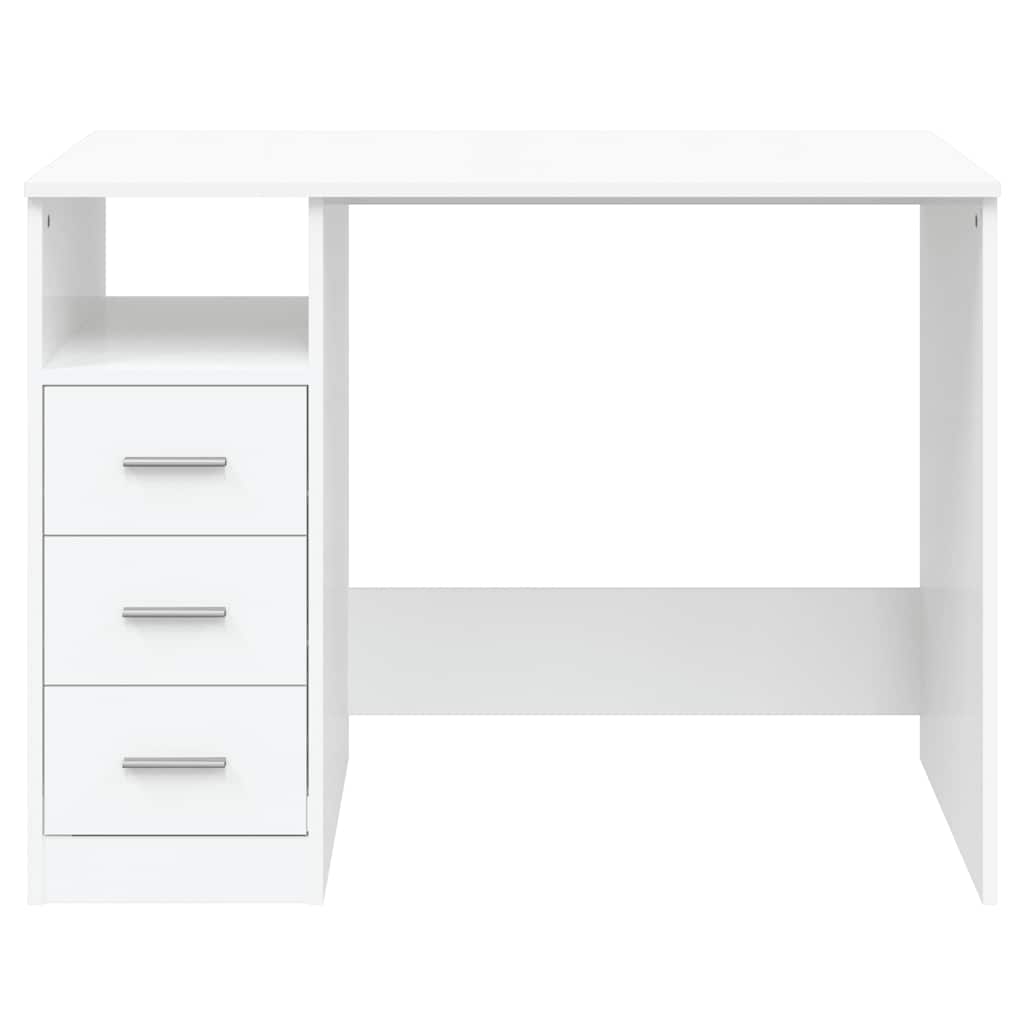 Scrivania con Cassetti Bianca 102 x 50 x 76 cm Legno Ingegnerizzato