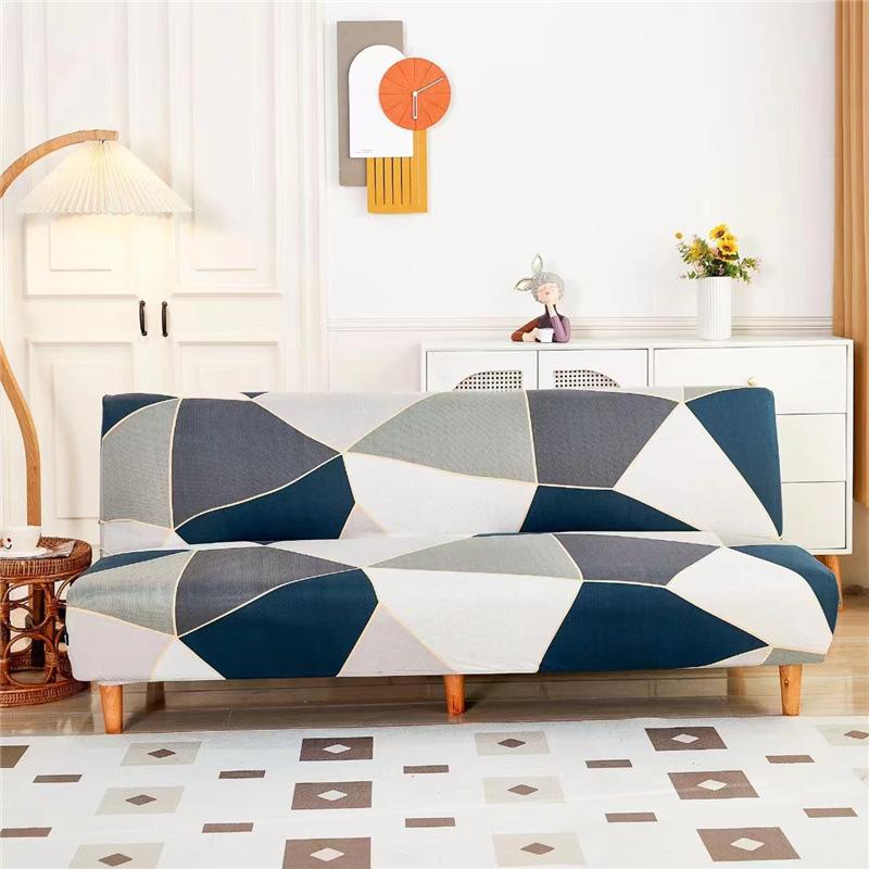 Universal Thickened Elastic Printed Brushed Sofa Bed Cover Without Armrests All-inclusive Fabric Sofa Cover