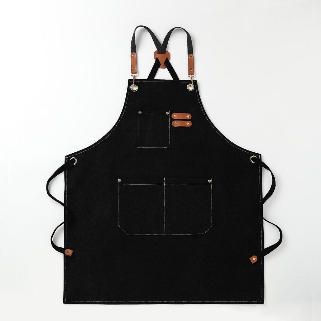 Waterproof & Oil-proof Wear-resistant Canvas Apron for Cross-border Trade