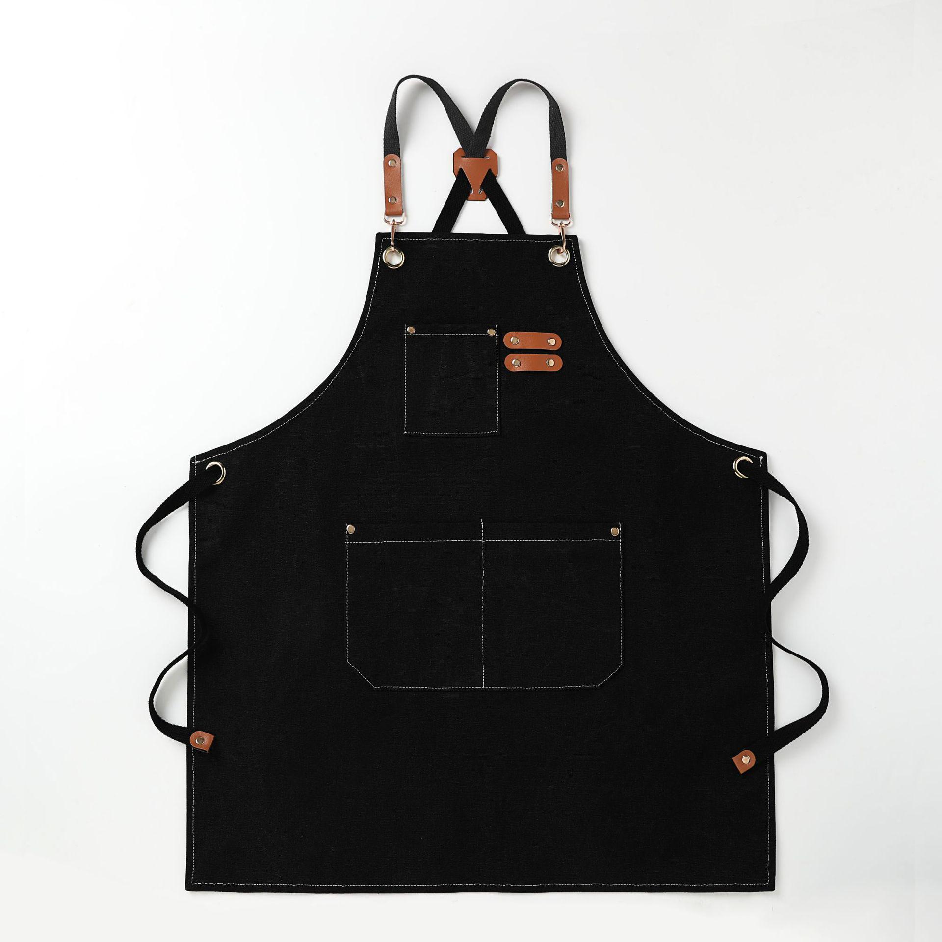 Waterproof & Oil-proof Wear-resistant Canvas Apron for Cross-border Trade Universal