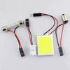 4W 12V COB Chip LED 24 SMD Car Interior Light T10 Festoon Dome Adapter Light