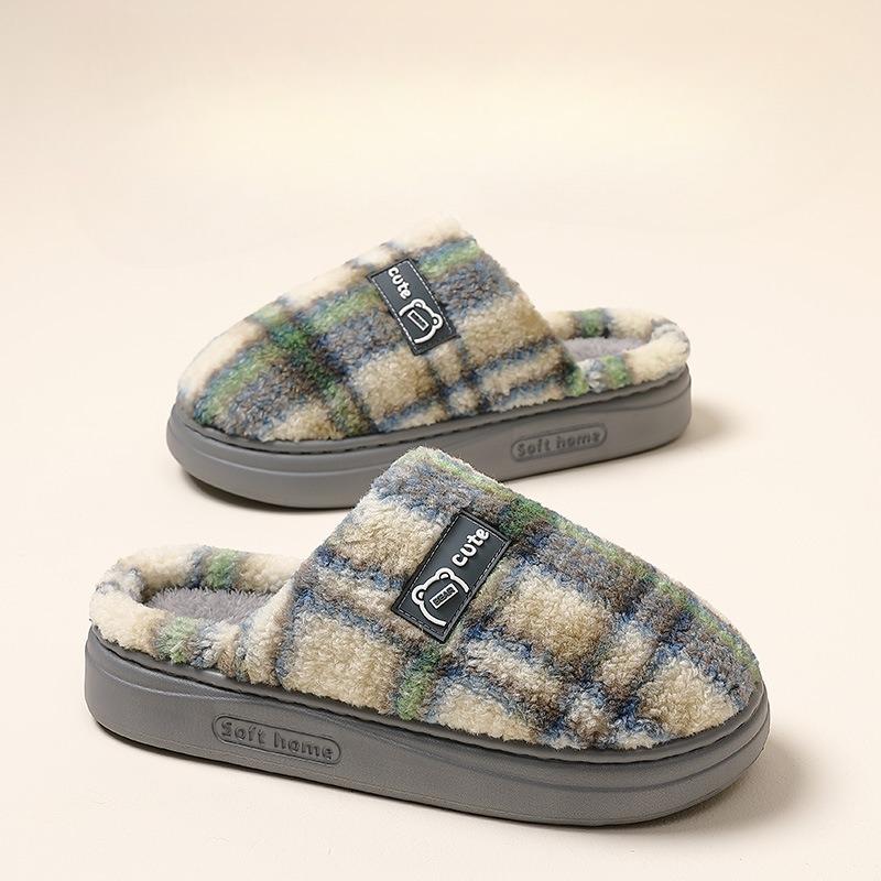 New Thick-soled Cotton Slippers, Warm and Anti-slip Women's Outerwear Shoes