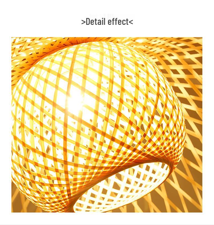 Zen Bamboo Weaving Ceiling Light: Creative Asian-Inspired Lighting for Hotels, Restaurants, Bedrooms, and Studies