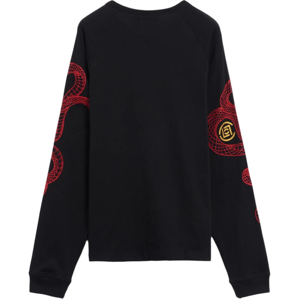 Adidas Originals X CLOT Collaboration SS25 Brand Logo Comfortable Soft Long Sleeve T-Shirt Unisex Tops Black JD3537
