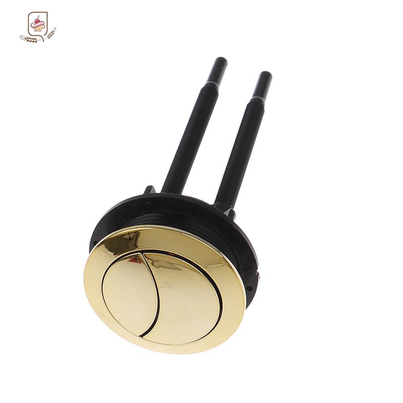 Dual Flush Toilet Tank Gold 48mm/58mm Chrome plated ABS Round shape Toilet Push Buttons Bathroom Accessories