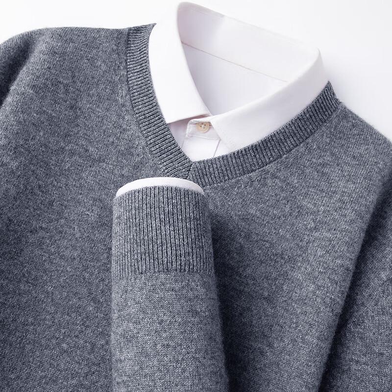 FAPAI Men's Basic Crewneck Cashmere Sweater