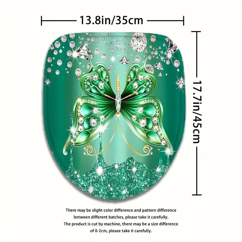 4Pcs Bathroom Shower Curtain Set Butterfly   Bathroom Curtain With 12 Hooks Non Slip Rugs Toilet Cover Mat Bathroom Partition